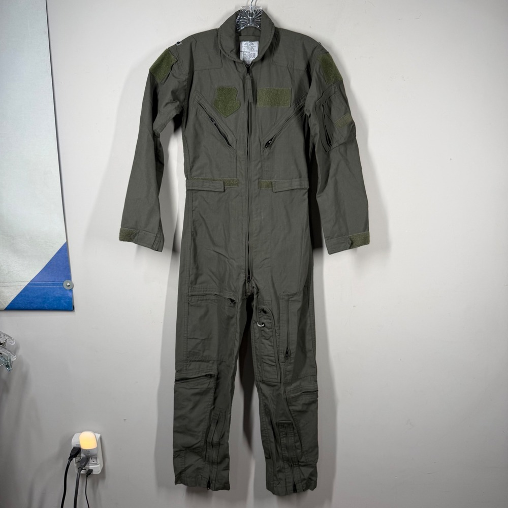 Propper Nomex CWU-27/P Flyers Coveralls Sage Green Flight Suit 36R Military